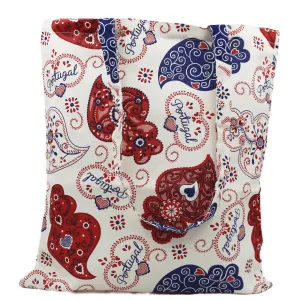 Reusable Portuguese Viana Hearts Tote Bag