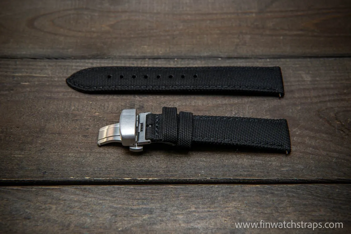 Sailcloth waterproof watch strap. Deployment clasp.