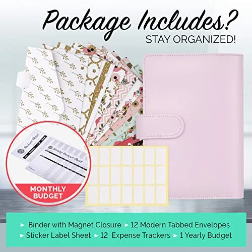 SAVEYON A6 Budget Binder with Envelopes Stickers