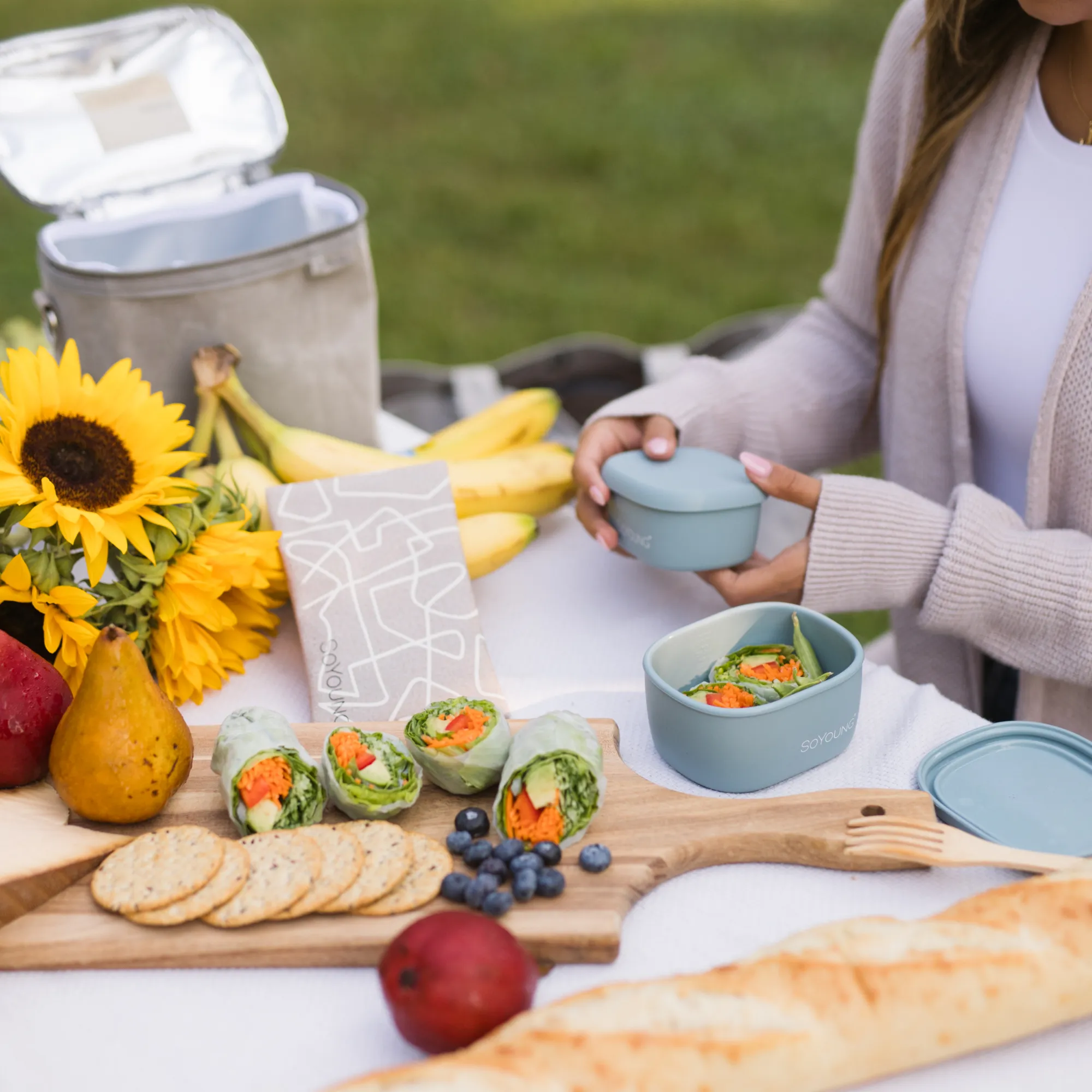 Slate Blue Snack Box - Medium