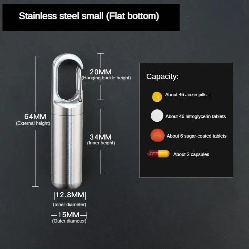 Stylish Stainless Steel Travel Pill Case: Durable and Portable Storage