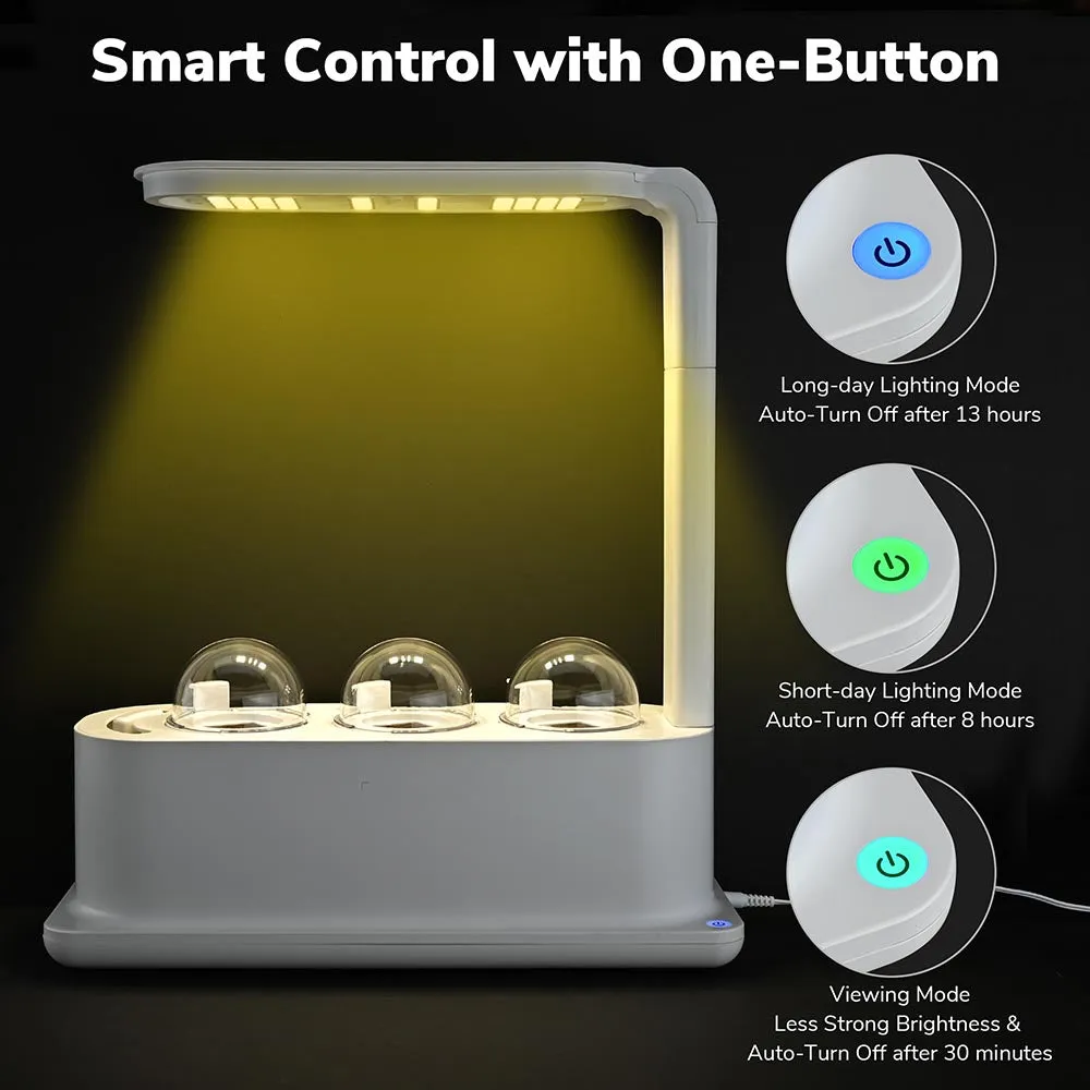 TheLAShop Countertop Hydroponic Kit with LED Grow Lights 3 Seed Pods