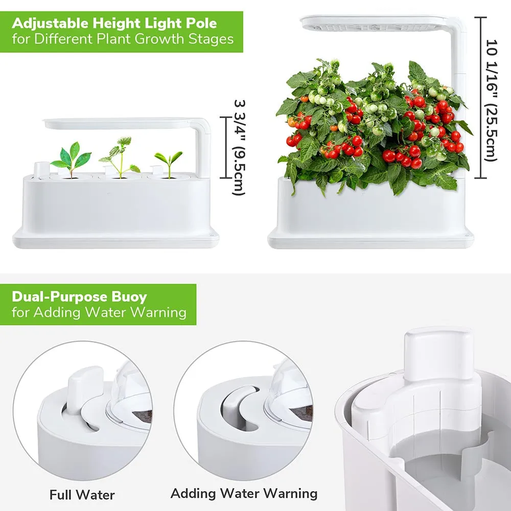 TheLAShop Countertop Hydroponic Kit with LED Grow Lights 3 Seed Pods