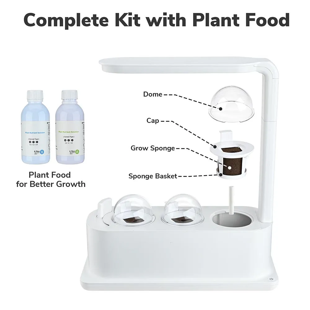 TheLAShop Countertop Hydroponic Kit with LED Grow Lights 3 Seed Pods