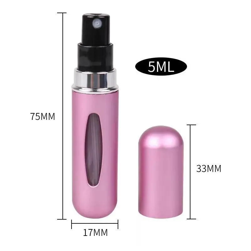 Travel Perfume Atomizer Spray Bottle: Stylish, Refillable, Portable & Durable