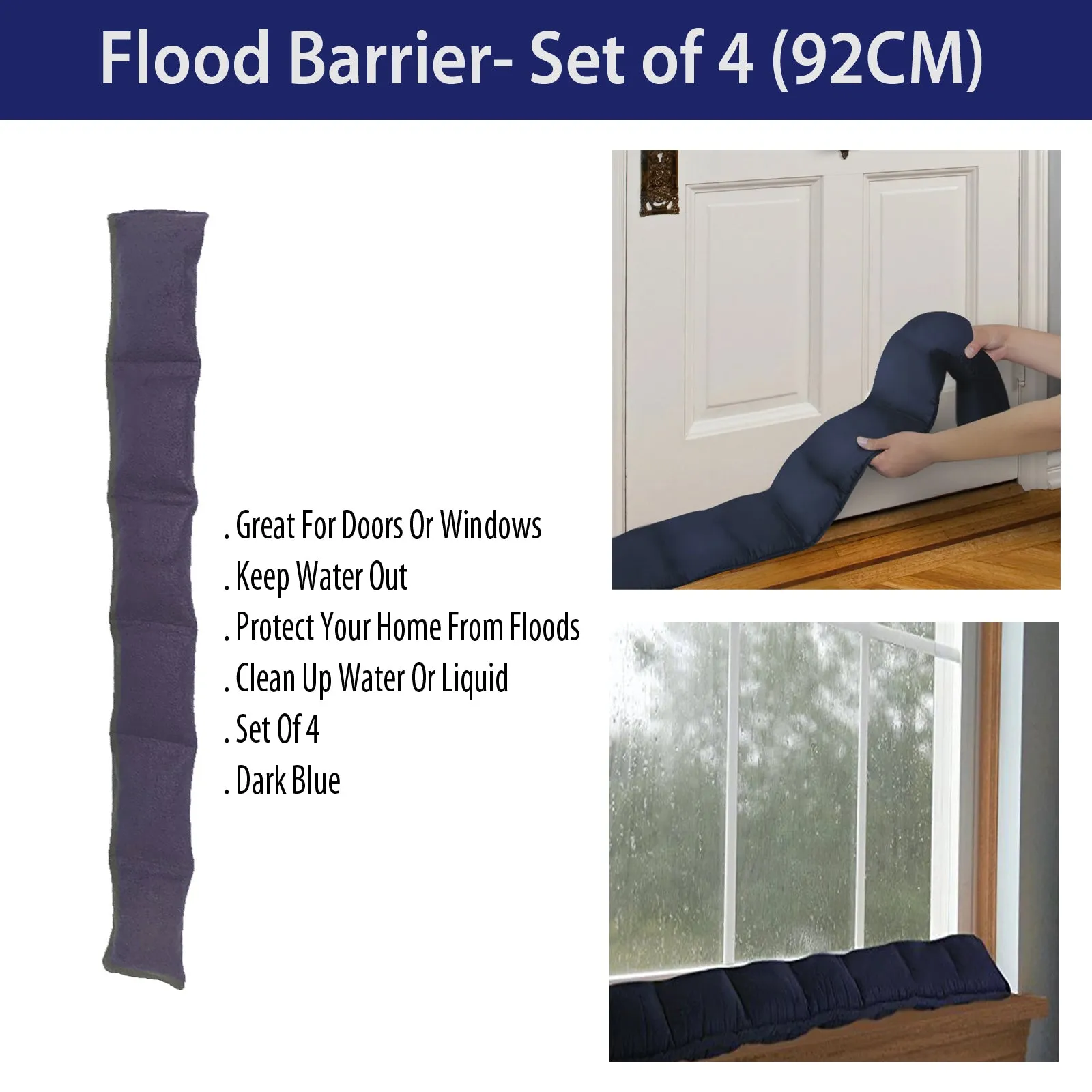 Ultimate Flood Defense: 4-Pack of 92CM Barriers