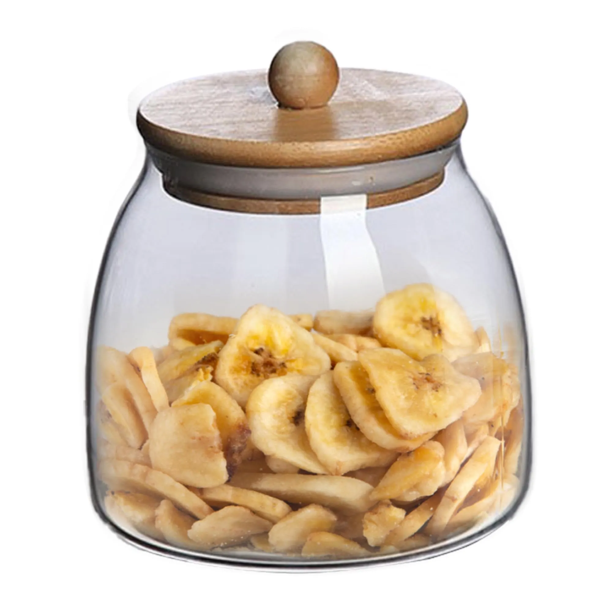 UMAI Borosilicate Glass Jar for Kitchen Storage with Bamboo Lids | 650ml | Multipurpose Airtight, Leakproof Jars for Cookies, Snacks, Spices, Nuts, Dry Fruits | BPA Free | Transparent |