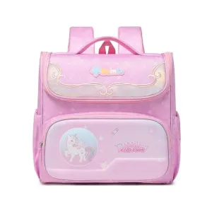 Unicorn Theme Fully Open Design Kindergarten Backpack for Kids