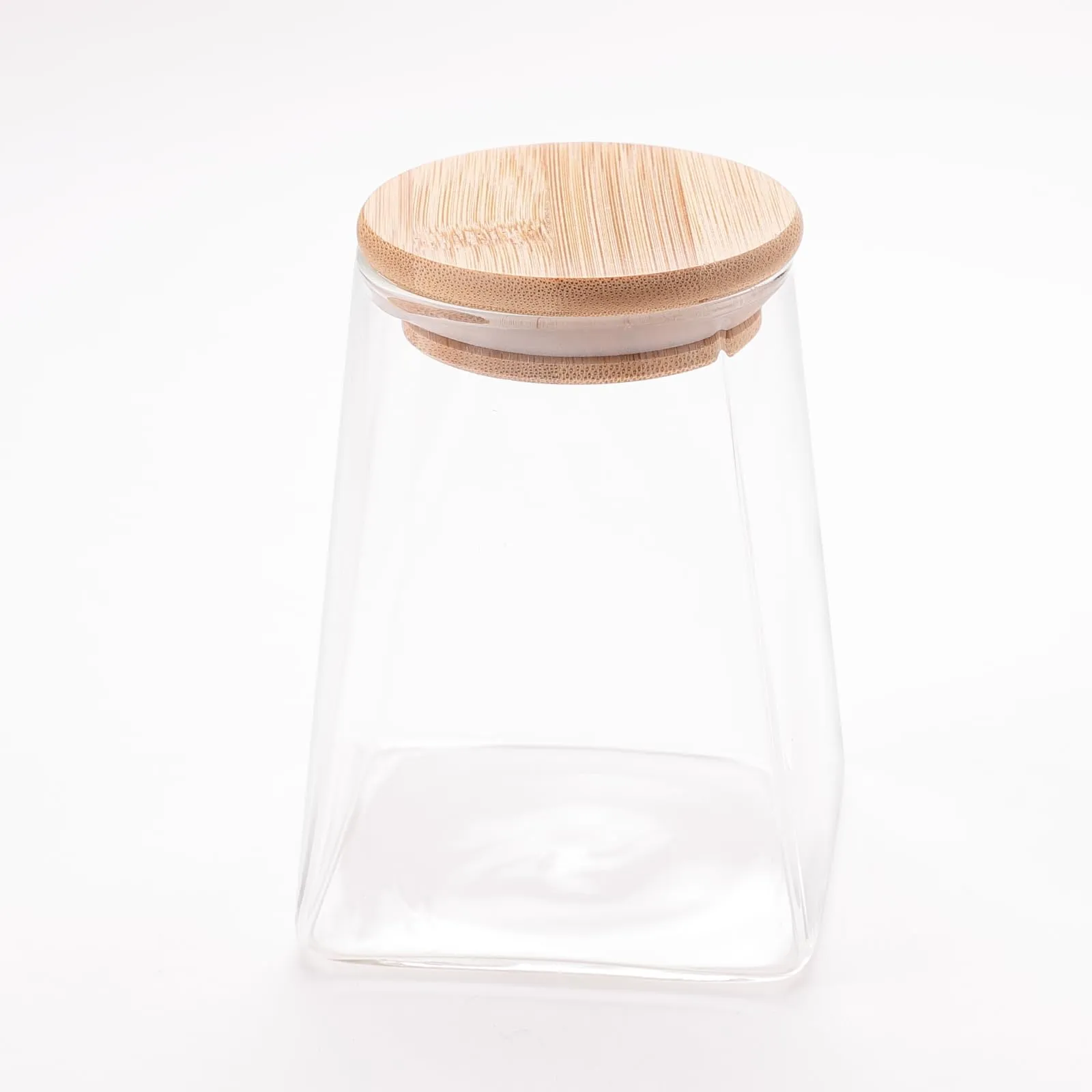 USHA SHRIRAM Borosilicate Containers With Wooden Lid (980ml - 2Pcs) | Large Glass Container Jar For Kitchen Storage | Microwave Safe | Kitchen Containers Box With Air Tight Lid | Kitchen Organisers