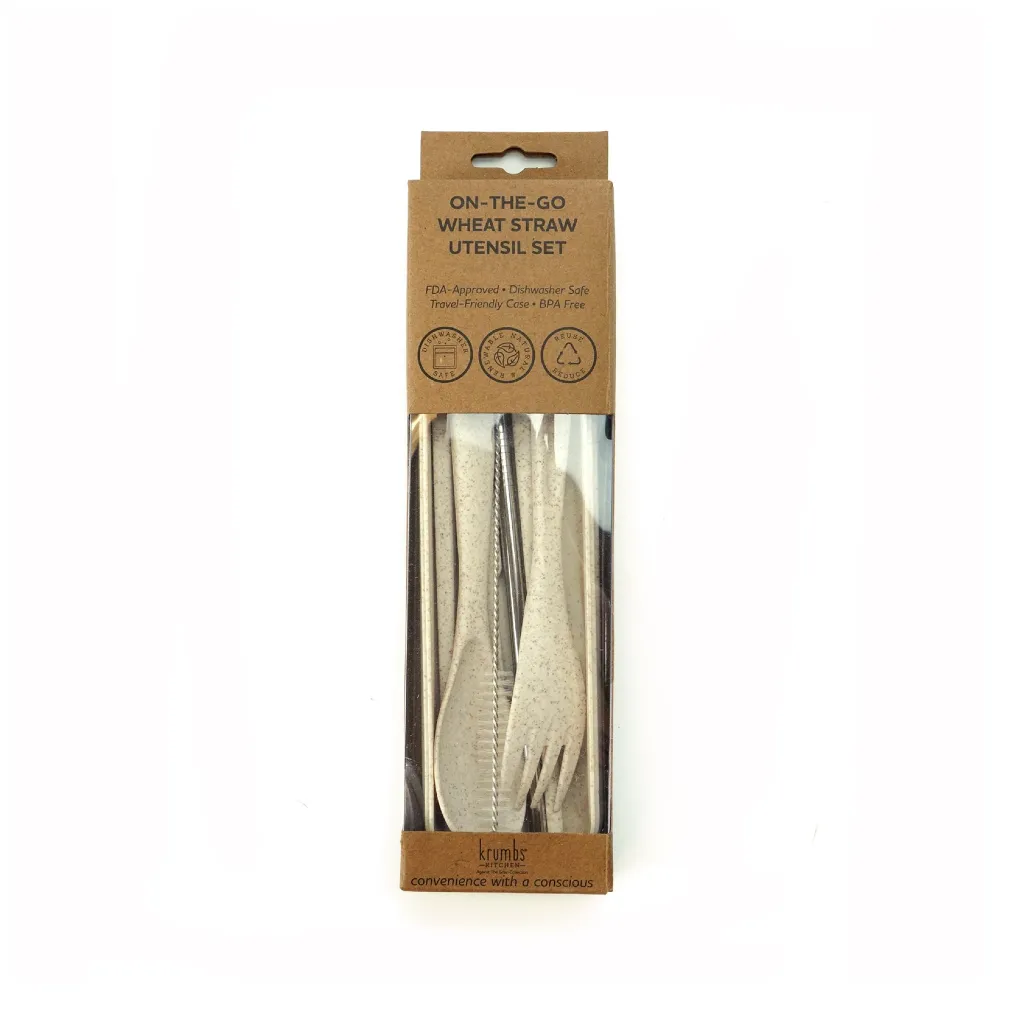 Wheat Straw Travel Utensil Set