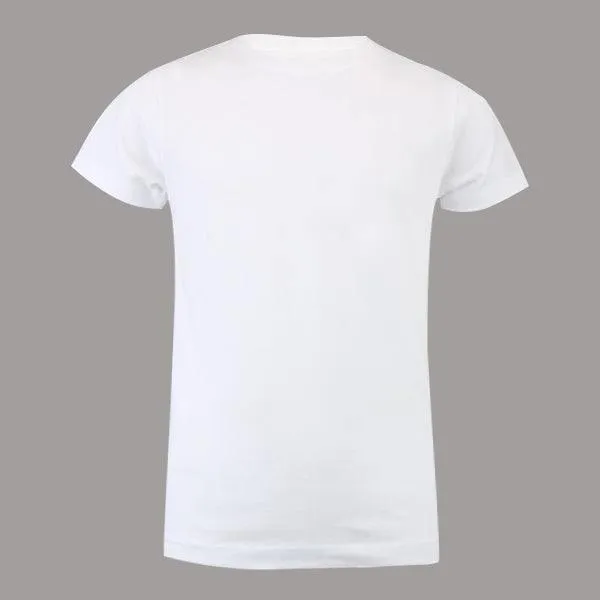 WHITE ROUND NECK PLAIN BOYS T-SHIRT