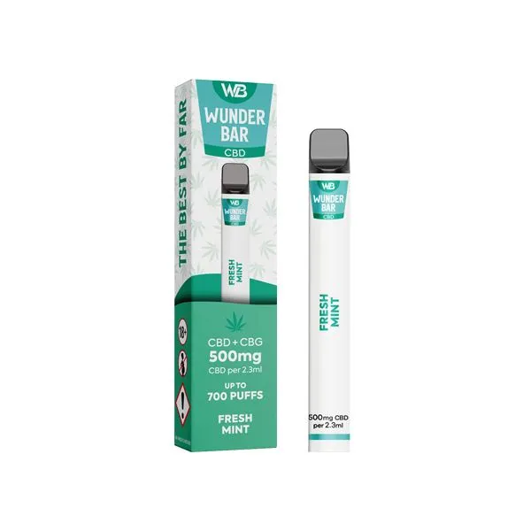 Wunderbar 500mg CBD   CBG Disposable Vape Device 700 Puffs